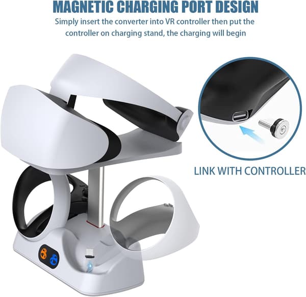 Lader - Med LED-skjerm for Playstation VR 2