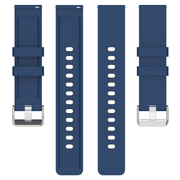 Silikonklockarmband för Garmin Venu/Venu 2 Plus/Venu Sq/Venu Sq 2, 20 mm klockarmband med spänne i rostfritt stål Sapphire