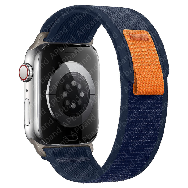 Bånd til Apple Watch-rem 49 mm 44 mm 40 mm 45 mm 41 mm 42 mm 38 mm Correa Nylon Trail Loop-armbånd Iwatch Ultra Series 7 6 5 3 Se 8 38 40 41mm blue