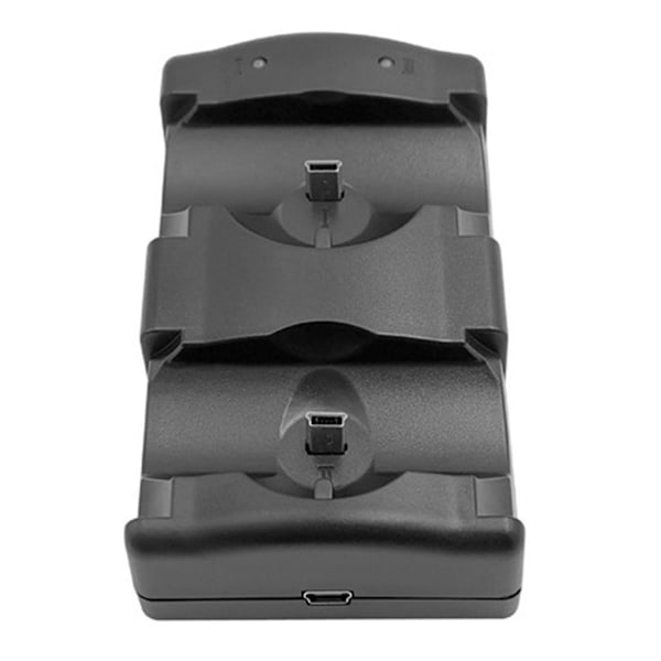 Kaksoislaturi USB-kaksoislataustehopohjalaturi PS3 Move -ohjaimelle ja mobiilinavigointiin