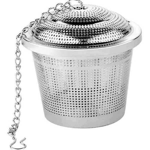 Rostfritt stål Infuser Sil Mesh Te Filter Sked Låsande Spice Ball