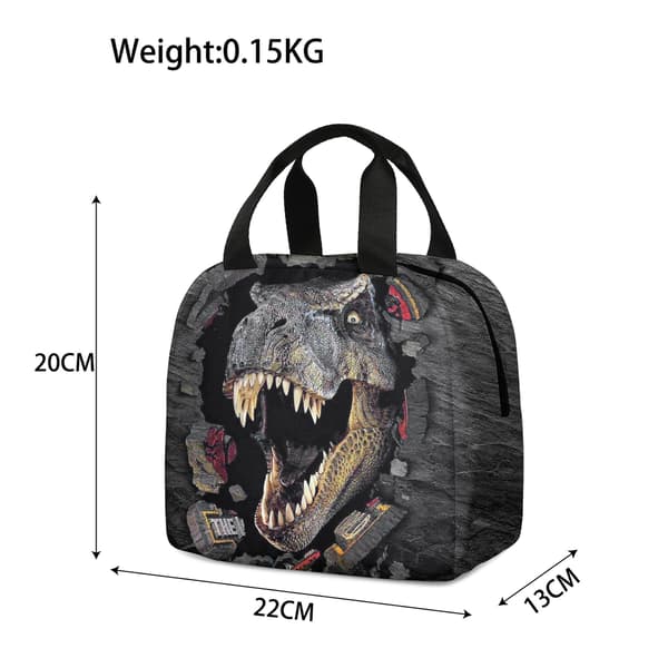 Morsom dinosaur matboks, isolert kjølebag (1)