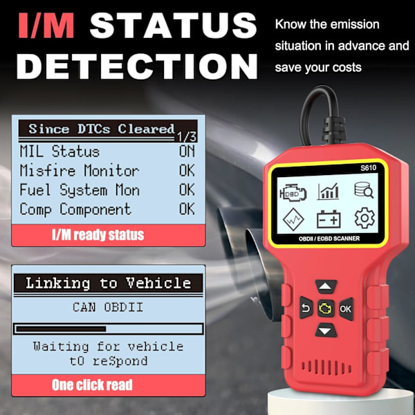 S610 Obdii Auton Vikakoodien Diagnostiikkalukija