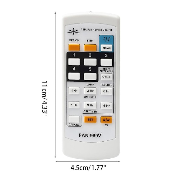 Fan-989v Universal Fan Fjernkontroll Vifte Hub Hastighetsregulator