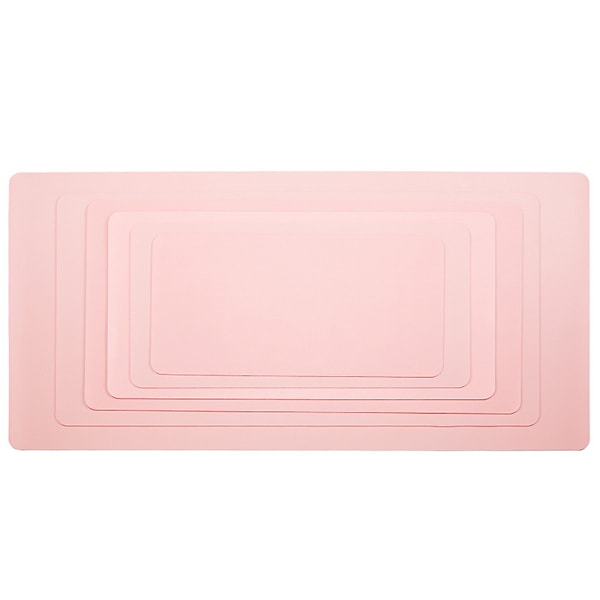 Dubbelsidig Halksäker Musmatta Vattentät PU-Läder Skrivbordsmatta, Lätt att Rengöra Laptop Skrivbordsmatta för Kontorsarbete/Hem 80*40Cm Light Blue Silver