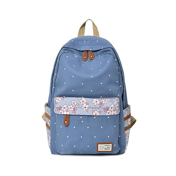 travel backpack ladies backpack computer bag printing student daily school bag large capacity rucksackBlue