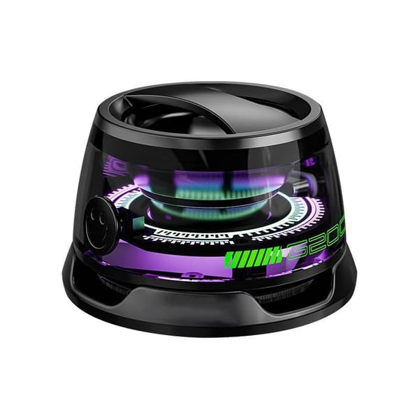 Bluetooth-højttaler med RGB-farvelys og 3D-surroundlydeffekt (sort)