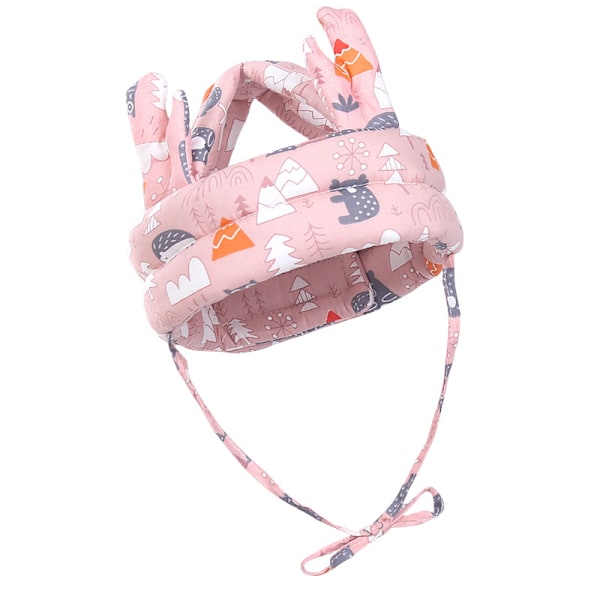 Hodebeskyttelsespute, Antler Hjelm, Passer For Babyer Fra 5 Måneder Til 3 År (Rosa Skog)