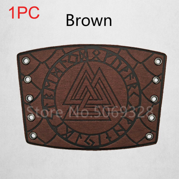 1 stk Cosplay rekvisitter Kunstlæder Bracer Viking kostume Snørearm Armor Manchet Cross String Steampunk Middelalder Gauntlet Armbånd Brown