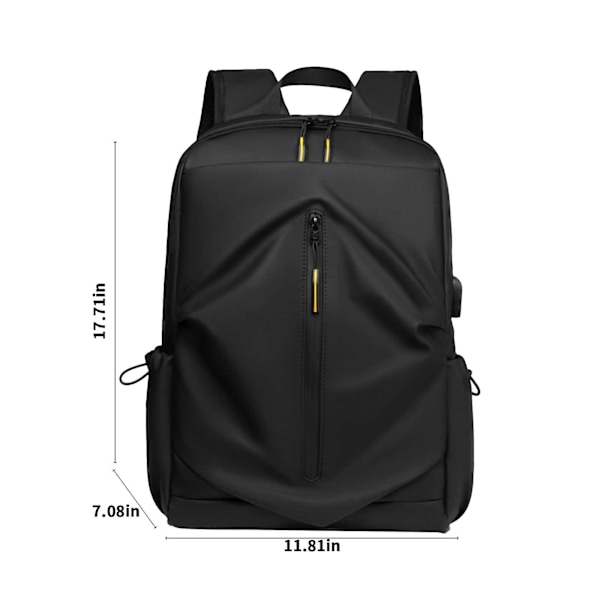 Kannettava tietokoneen reppu Unisex-matkalaukku Business-tietokoneen reput Laukku College-koululaisen kirjakassi, Rentouttava vaelluspäiväreppu Black