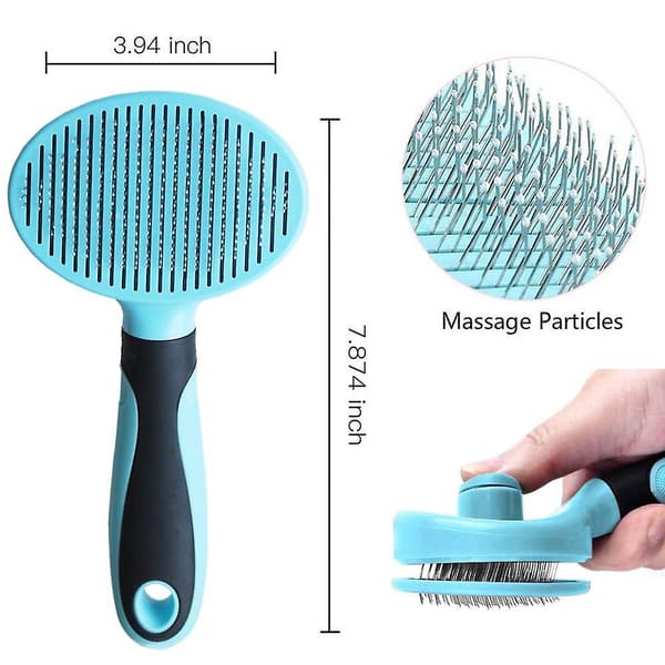 Cat Brush Soft Dog Grooming Tool tar bort lös underull självrengörande
