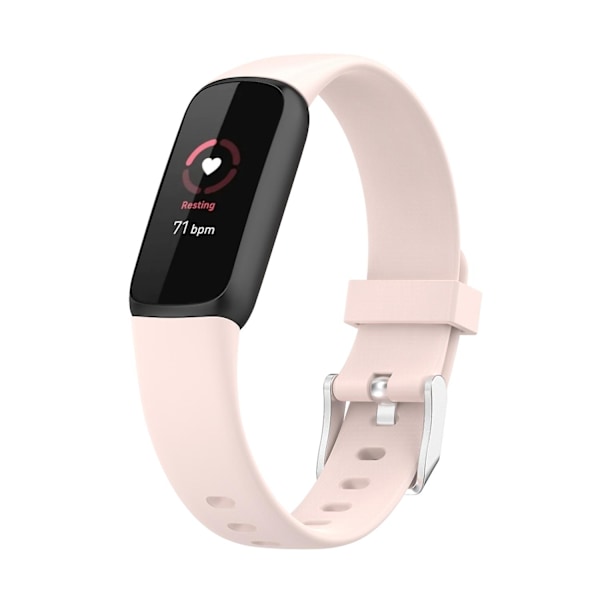 Til Fitbit Luxe silikoneurrem L Sand Pink