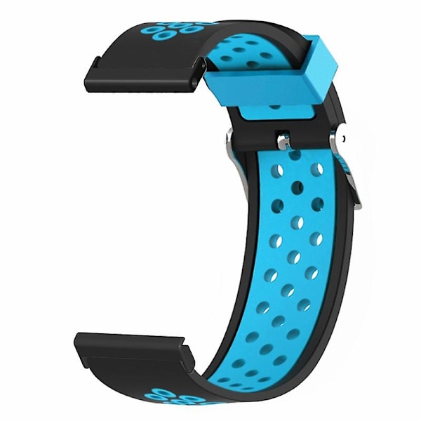 Åndbare huller 24mm silikone erstatningsurrem til Suunto Spartan Sport håndled Hr Baro / Suunto 7 Black Blue