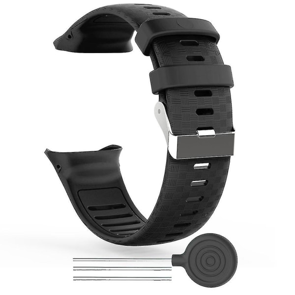 Vaihto silikoninen pehmeä kelloranneke Smart Watch Ranneke Polarille Black