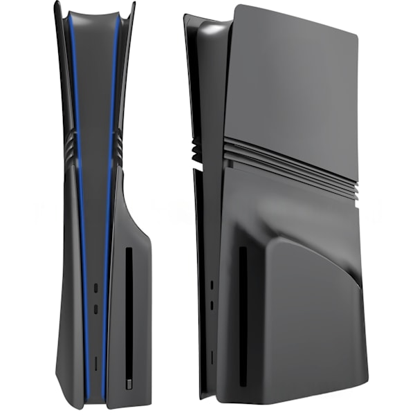 Etui til PS5 Pro CD-drevversion, matte sideplader udskiftningstilbehør (kompatibel, sort)