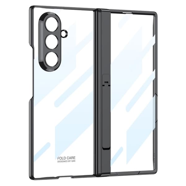 Etui til Samsung Galaxy Z Fold7 5G, krystalklar magnetisk hængselbeskyttelse (sort)