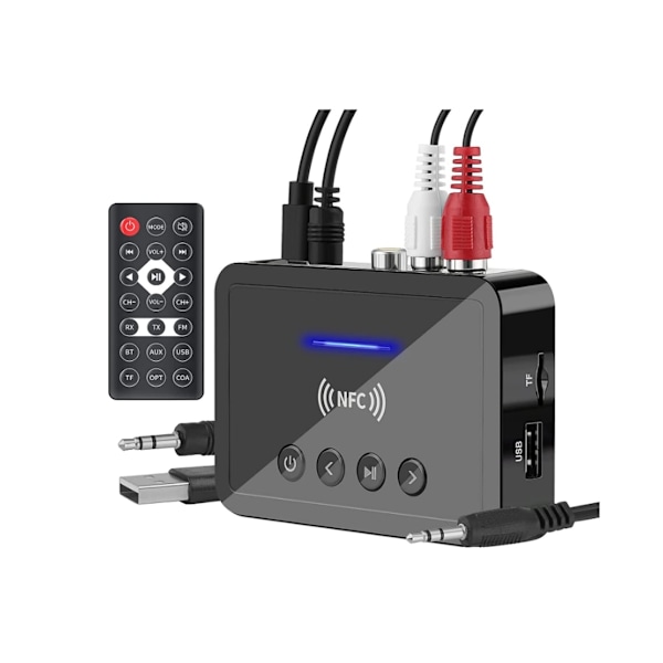Bluetooth 5.0 Sändare Mottagare FM-sändare 3 I 1 Bluetooth Adapter Hifi Audio 3.5mm Aux Rca Optisk Usb För P,