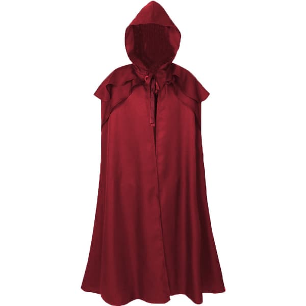 Hettekåpe Kappe Solid Lang Kappe Roll Cosplay Red 5XL