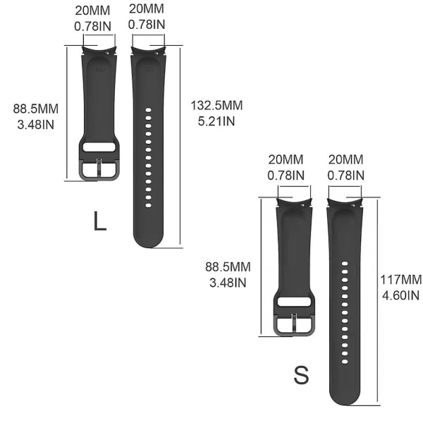 Mjuk rem för Watch 6/4Classic Watch 5Pro Ersättningsarmband med snabbkoppling Dark green L