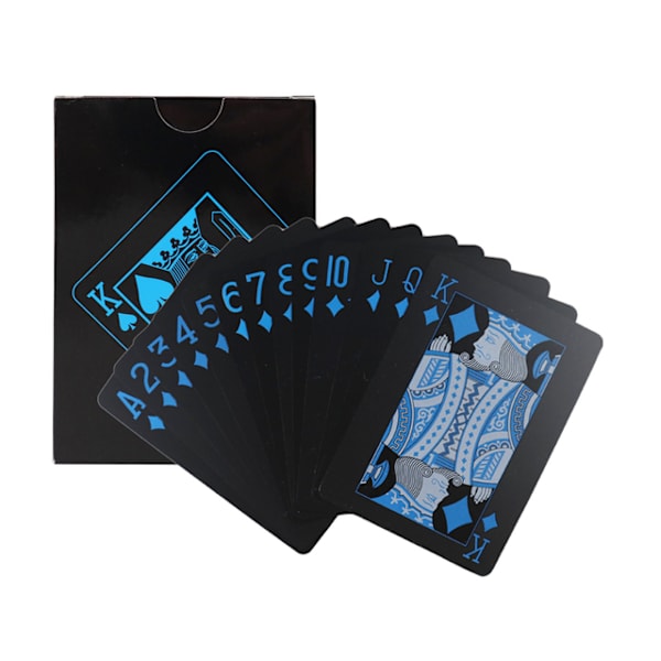 Playing Card Poker Game Deck Gold Leaf Poker Dräkt Plast Magic Vattentät Pvc Deck Of Card Magic Blue