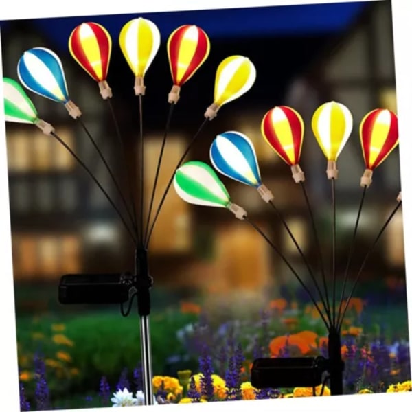 2024 Luftballon Solcelle Firefly Lys Havepælstang Have Dekorative Lys NY 1* Light#