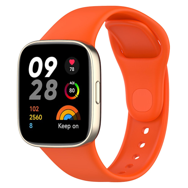 Til Xiaomi Redmi Watch 3/Mi Watch Lite 3 silikone urrem udskiftning urrem Orange