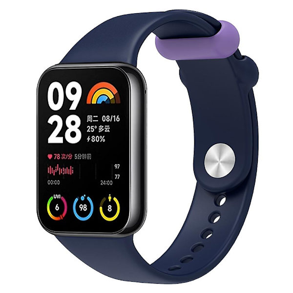 10 kpl Xiaomi Smart Band 8 Pro -älykellolle Silikoni pidike lenkki rannekkeen kiinnitysrengas Purple Xiaomi Smart Band 8 Pr