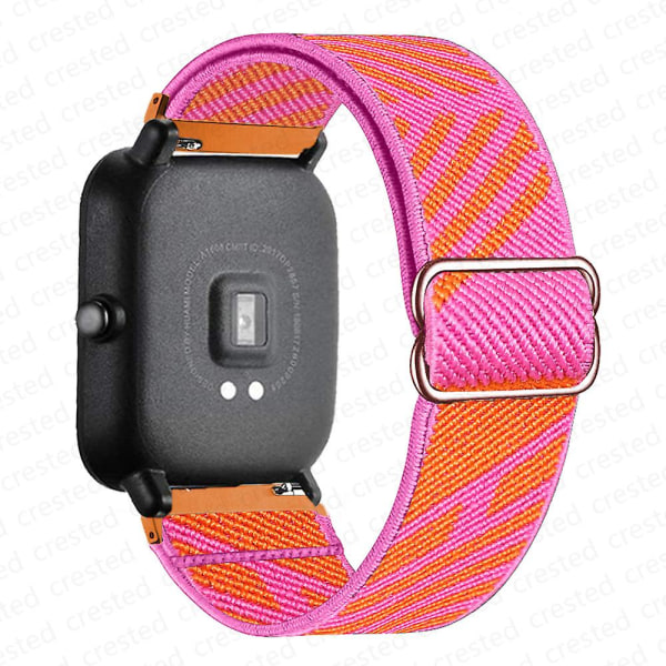 20mm/22mm band för Amazfit Gts 4//2/2e/3/gts2 Mini/gtr 4/3/ pro/gtr2/47mm/stratos Nylon Elastiskt watch Amazfit bipsband 22mm orange pink