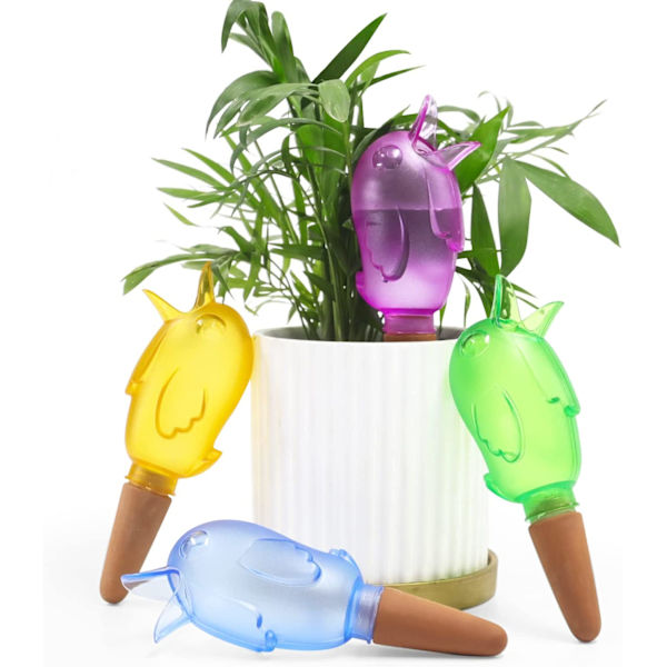 4 förpackningar Självbevattnande Spike Planter Droppbevattning Bevattning Spikes Fuktiga rötter för växtfriskare Självbevattnande Växt Automatisk Droppare Vattning
