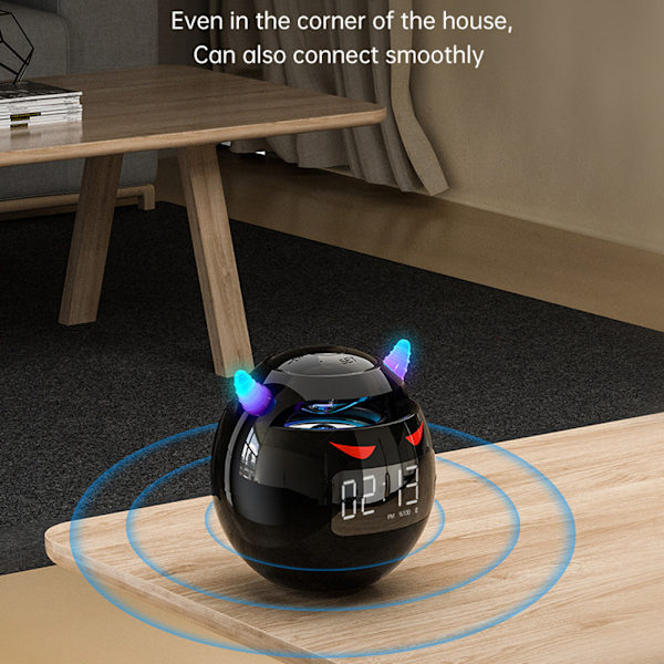 Söt Nattljus Väckarklocka Led Smart Kids Digital Klocka Heminredning Barnrum Sovbordsklocka black