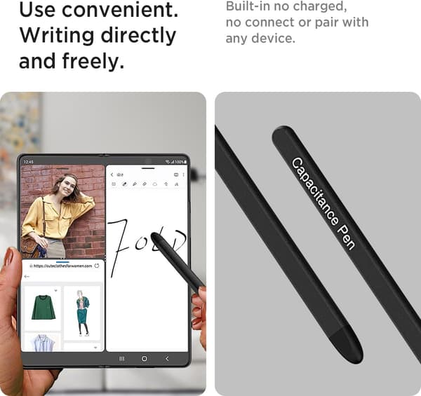 Erstatnings-kapacitiv pen til Samsung Galaxy Z Fold 7/6/5 Black