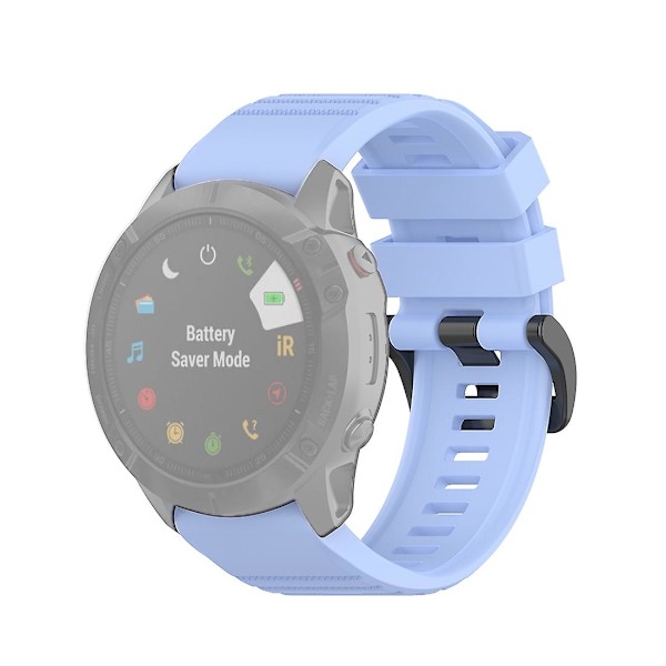 Virallinen tekstuuriranneke Garmin Fenix 6X 26mm:lle muovipainikkeella Chrysanthemum Blue