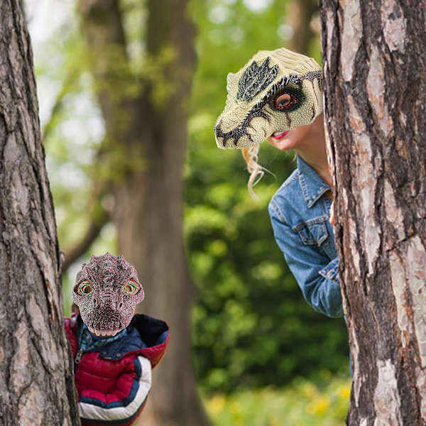 Dragon Dinosaur Mask Jurassic Tyrannosaurus Rex Halloween Snake Open Suu Lateksi Halloween Cosplay C