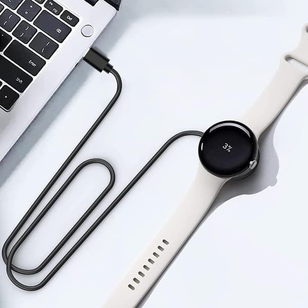 Laddare för Google Pixel Watch 2 & 3, ersättningskabel (kompatibel) White USB-A