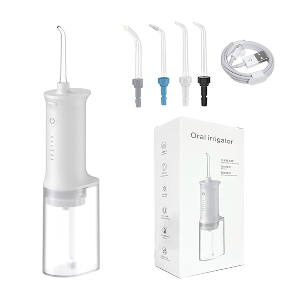 Portable Dental Flosser High Pressure Stain & Stone Removal Dental Flosser-F305 (4 Nozzles)