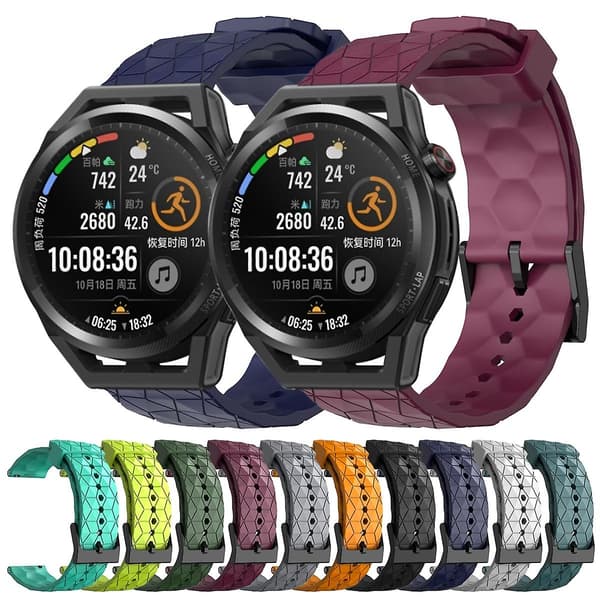 Fodboldmønstret urrem til Huawei Watch GT Runner