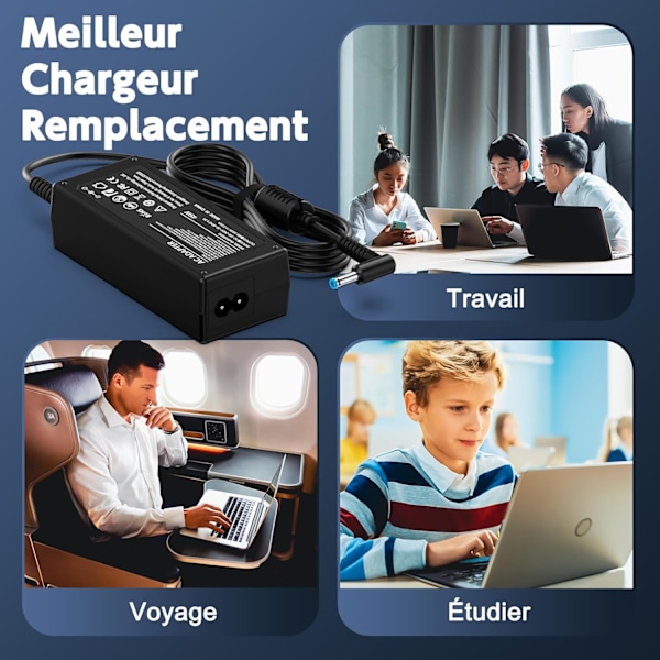 Laddare för HP bärbar dator 45W 19.5V 2.31A Stream 11 13 14, Pavilion X360 M3 11 13 15 Adapter
