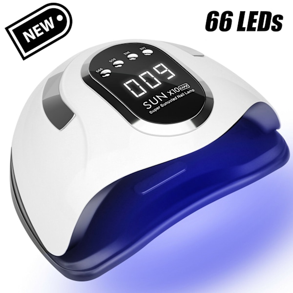 Neglelakk 280W UV Lampe Tørker LED Lys Profesjonell Sol Maskin Max X10, Inneholder 66 LED
