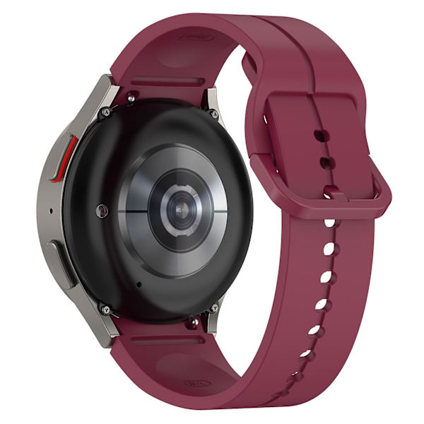 Samsung Galaxy Watch6 / Watch6 Classic / Watch 5 / 5 Pro / Watch3 41mm Silikoniurainen uranauha 20mm ranneke Wine Red
