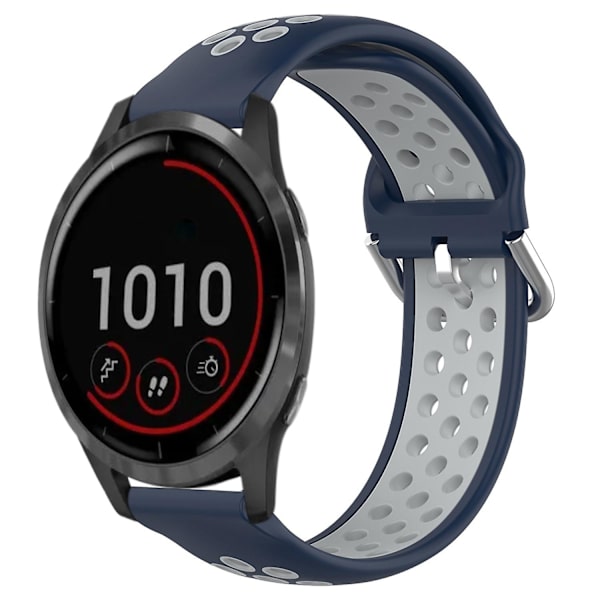 22 mm watch för Garmin Vivoactive4 Midnight Blue   Gray