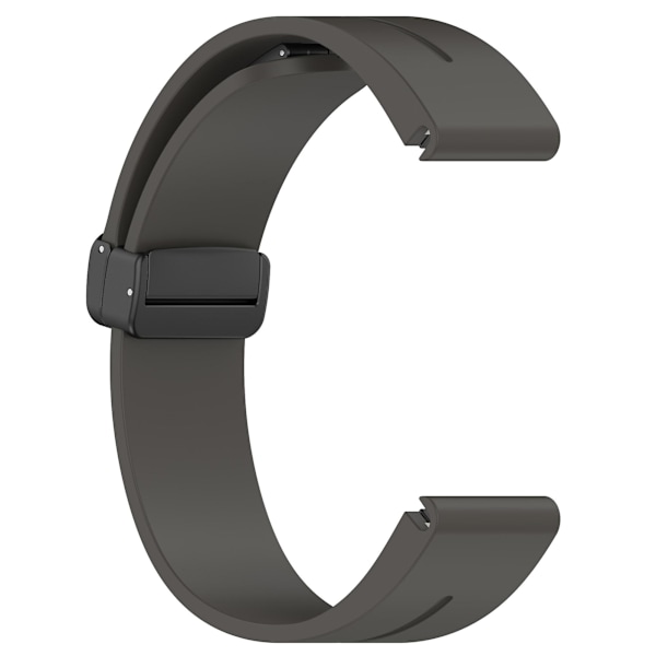 20 mm:n magneettinen silikoniranneke Samsung Galaxy Watch 6/6 Classic/5/4/huawei Watch Gt 3 42 mm:lle, rannekkeen musta solki Dark Grey