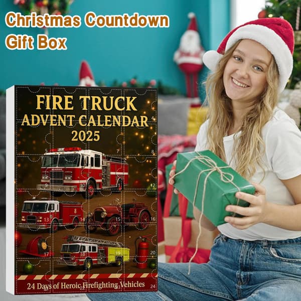 Adventskalender 2D Redningsbil Akryl Anheng, 24 Dagers Nedtelling