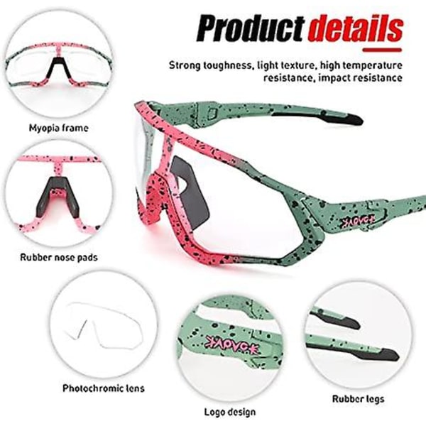Pyöräilylasit Miesten Photochromic Aurinkolasit Naiset Mtb Maastopyörä Polkupyörä color 5