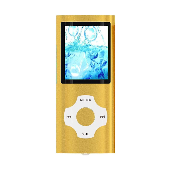 Mp3-spelare/Mp4-spelare med 64gb/32gb/16gb minne SD-kort Smal klassisk digital LCD-skärm 1,82 tums skärm Mini USB port med FM-radio, röst Yellow 16GB