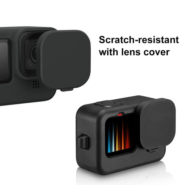 Etui - For Gopro Hero10 Black / Hero9 Black, Med Håndleddsstropp Og Linsedeksel (Blå)
