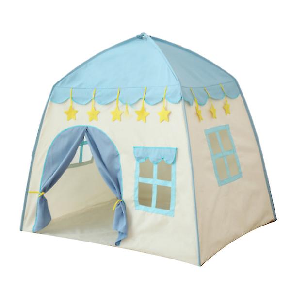 Barn Folding Leke Telt Hus For Barn Innendørs Princess Castle Barnetelt Gaver Barnetelt Blue