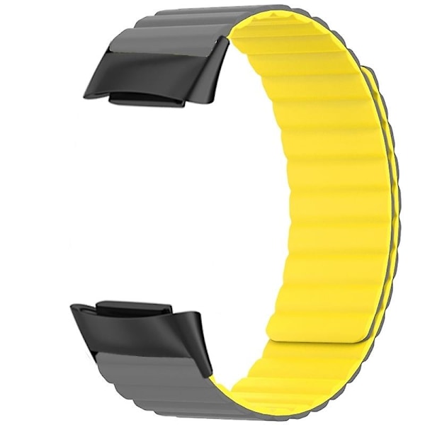 Soft Loop for Charge 6/5 Smartwatch Snabbkopplingsarmband magnetiskt armband Grayish yellow
