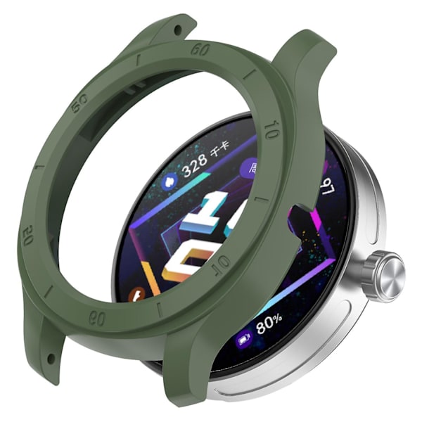 Anti-drop hårt klockfodral för Huawei Watch GT Cyber, ihåligt klockskydd för 22 mm fästrem Green A Huawei Watch GT Cyber