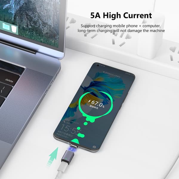 Pd 100w Usb C till typ C magnetisk adapter 5a dataöverföring snabbladdning
