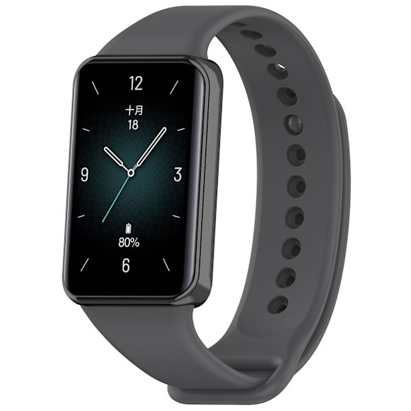 Mjuk TPU-justerbart armband för Honor Band 9 Dark Grey